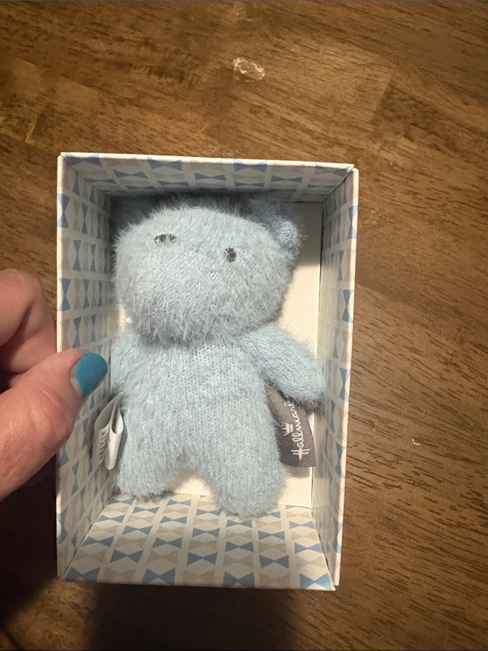 Hallmark Light Blue Plush Bear in Gift Box